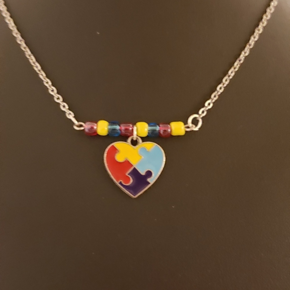 Autism awareness necklace